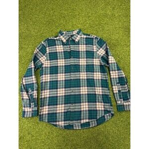 St. John's Bay Flannel Shirt Mens L Multi Plaid Cotton Classic Fit Button Down